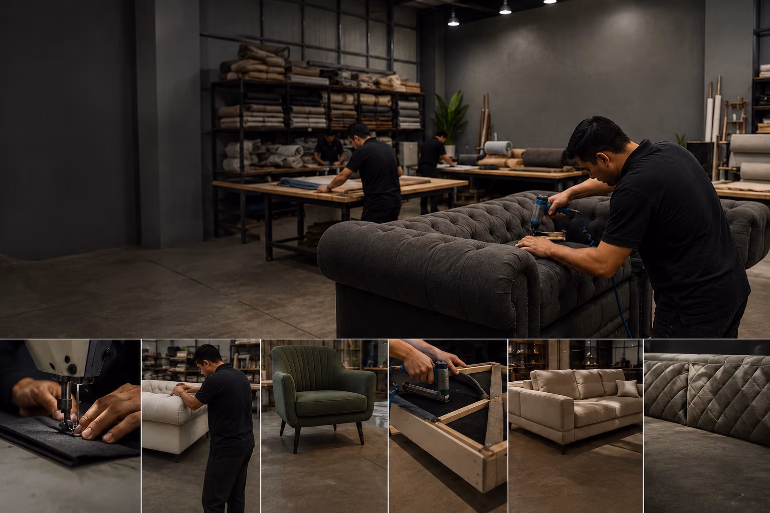 Muebles tapizados en serie