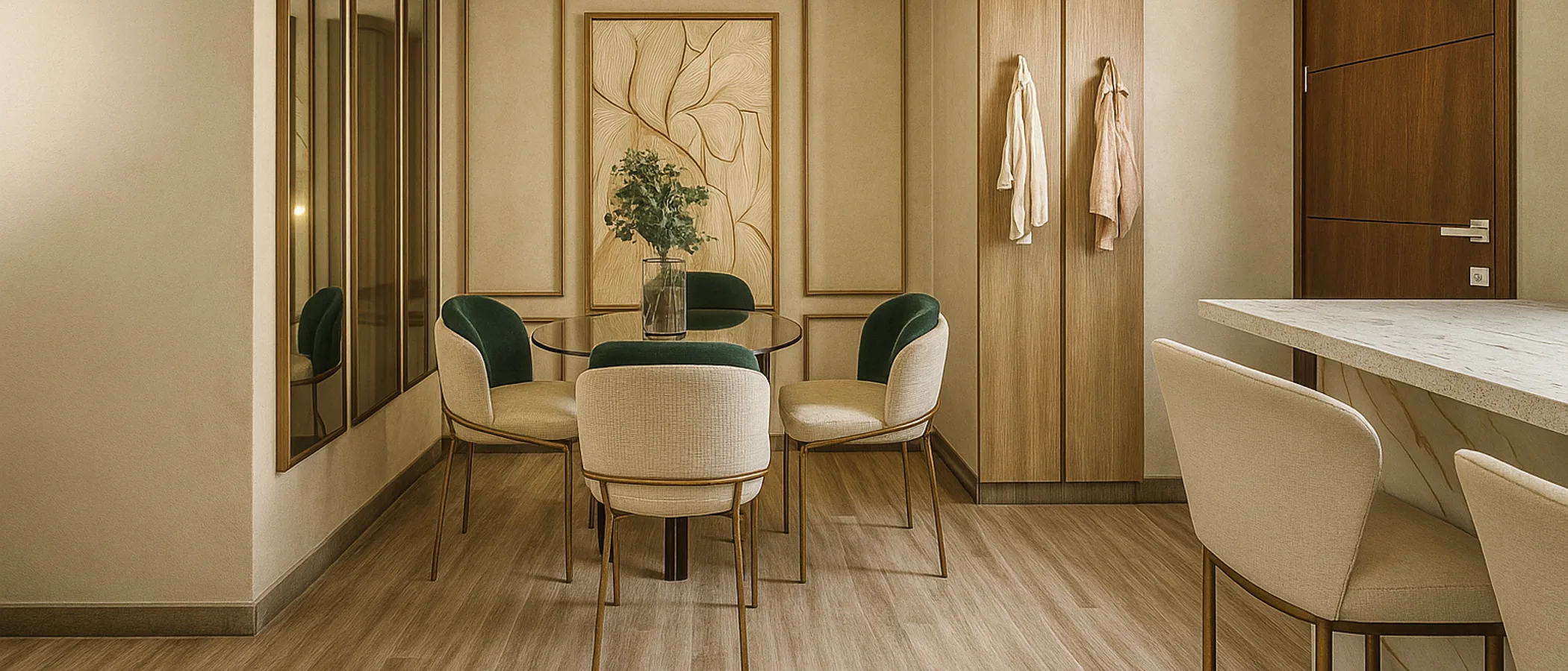 Comedor familiar contemporáneo amoblado por Dacor Luna